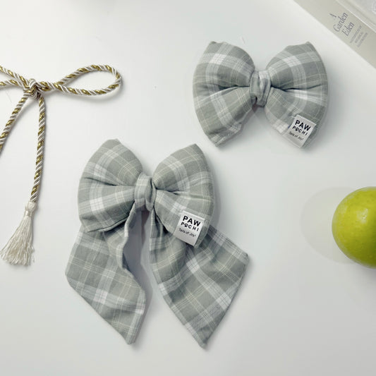 Green Check Glow – Fresh Style Pet Bow