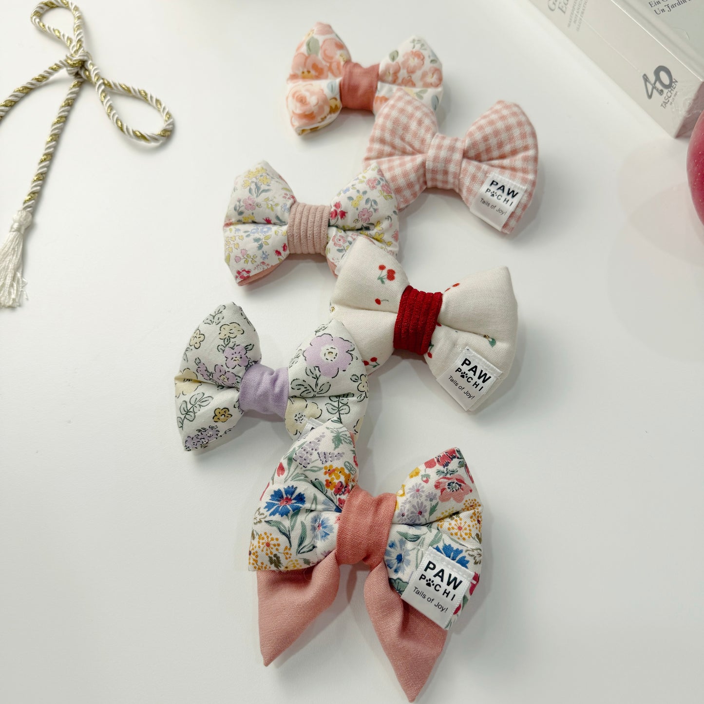 Purple Petal Grace – Soft Floral Pet Bow