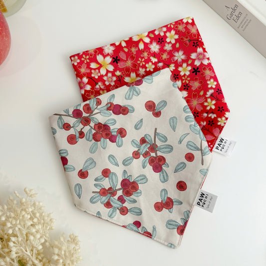 Frosted Berry Branch – Winter Berry Pet Bandana