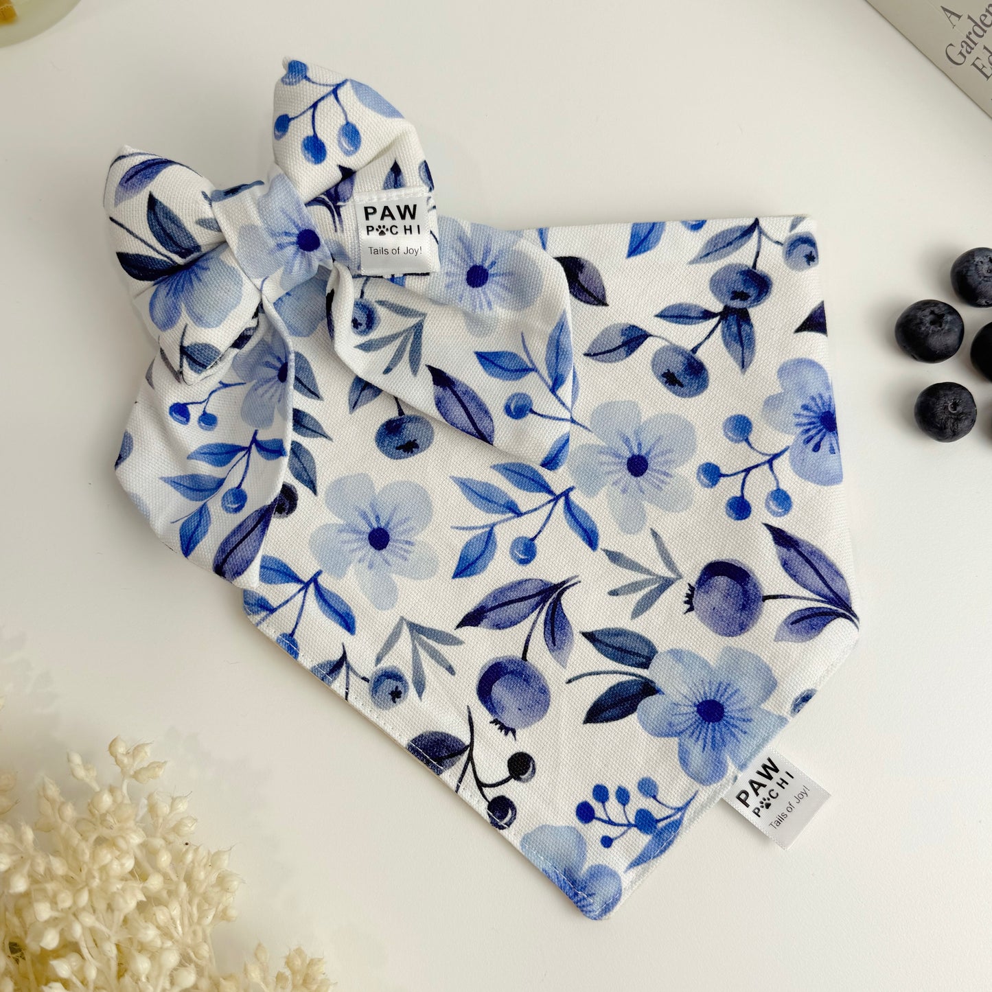 Blueberry Meadow – Soft Bloom Pet Bow