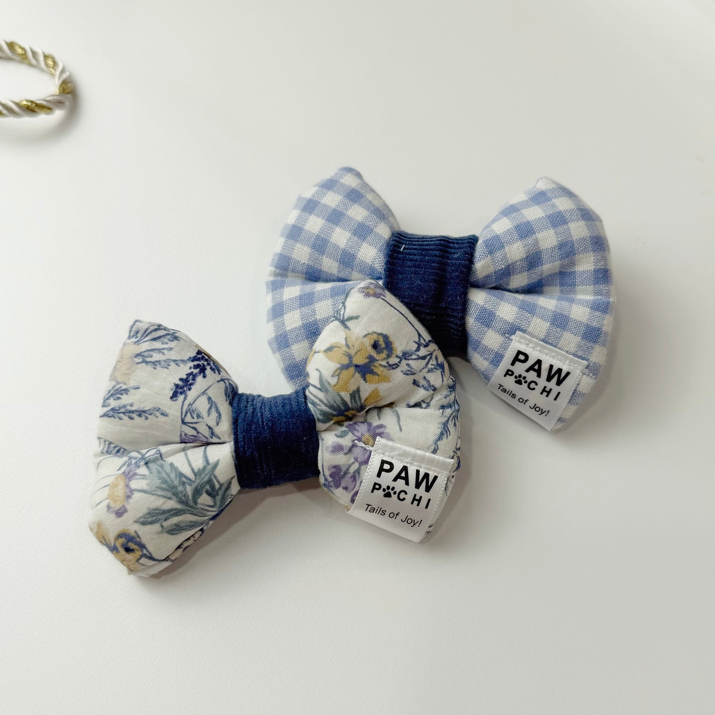 Blue Check Breeze – Cool & Classic Pet Bow