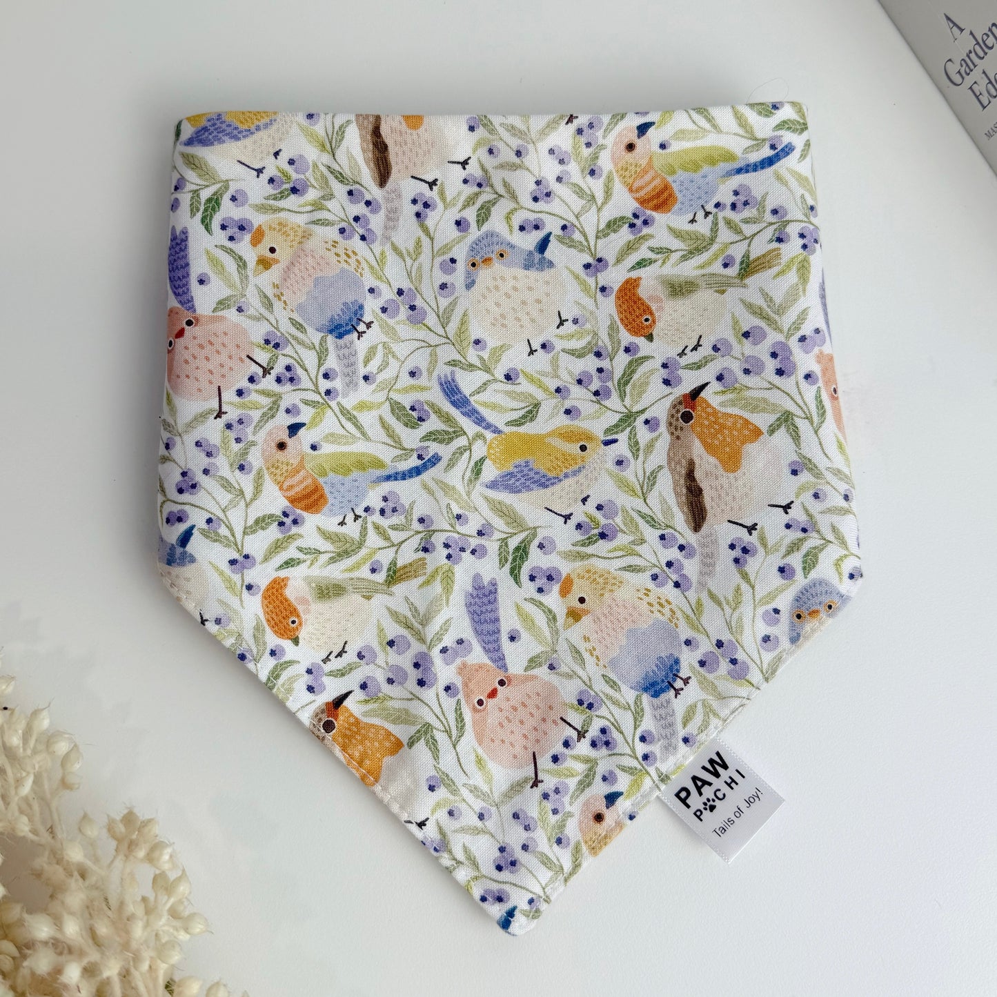 Blueberry Birds – Soft Garden Pet Bandana