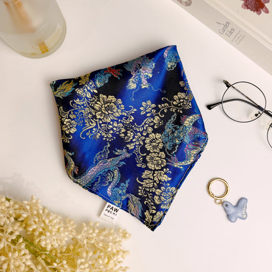 Midnight Brocade Dragon – Jacquard Pet Bandana