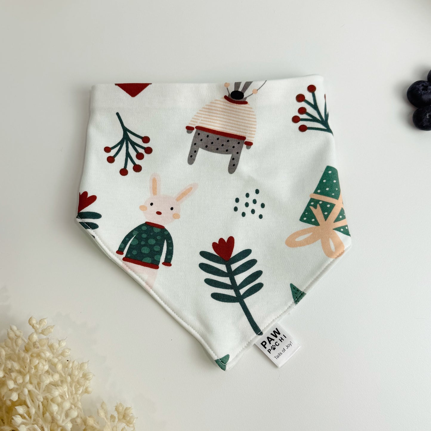 Holiday Bunnies – Festive Forest Pet Bandana