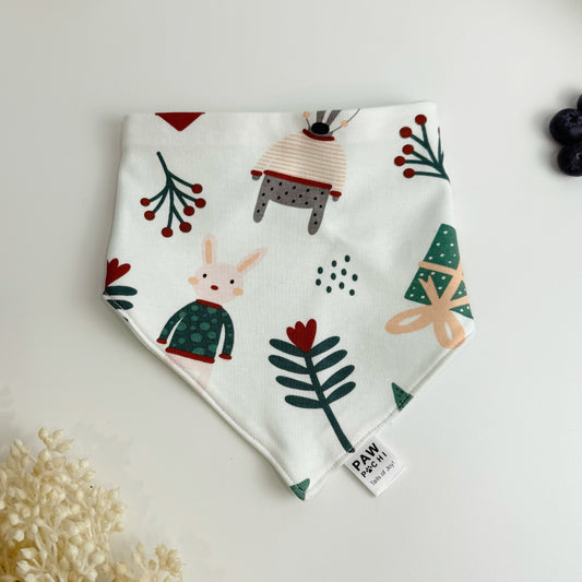 Holiday Bunnies – Festive Forest Pet Bandana