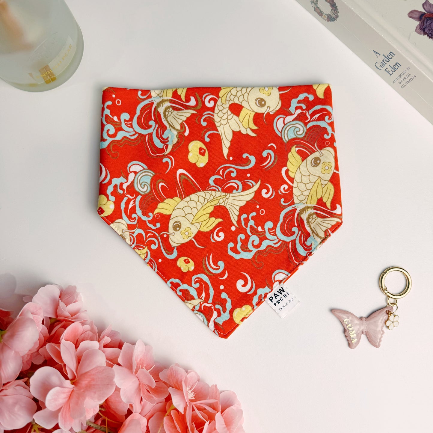 Golden Koi Fortune – Japanese Festive Pet Bandana