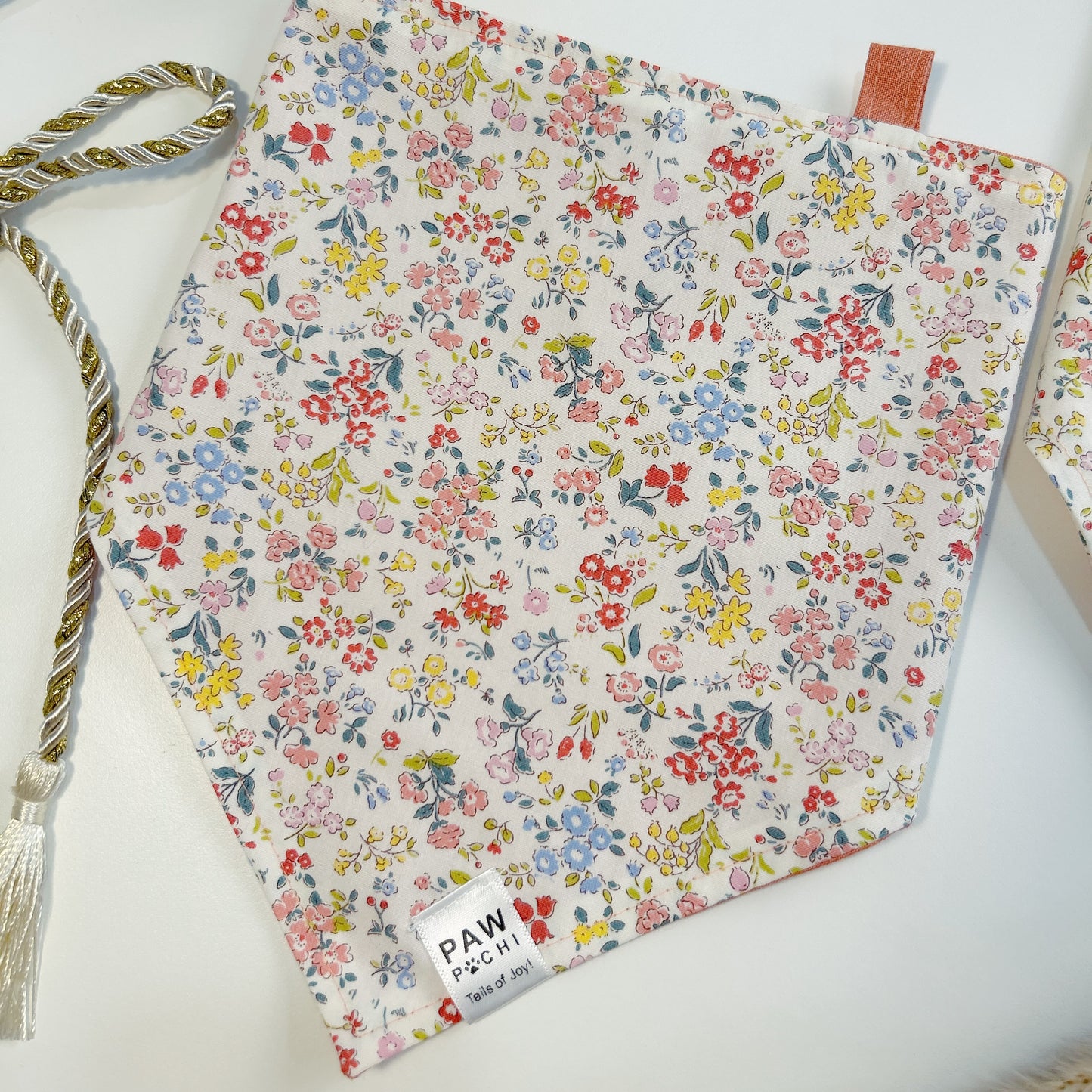 Blossom Hue: The Dark Pink Bandana with Japanese Floral Print