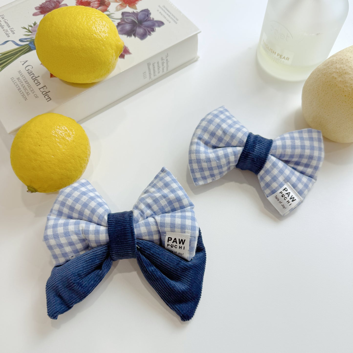 Blue Plaid Perfection – Classic Checked Pet Bow