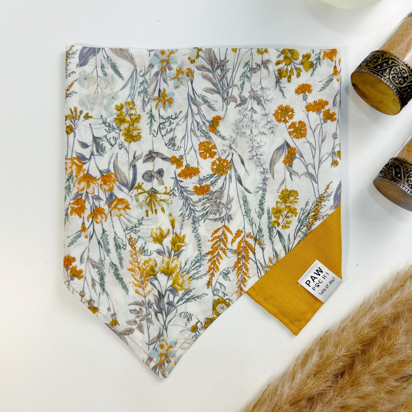 Blooming Sunshine: The Ginger Yellow Floral Bandana