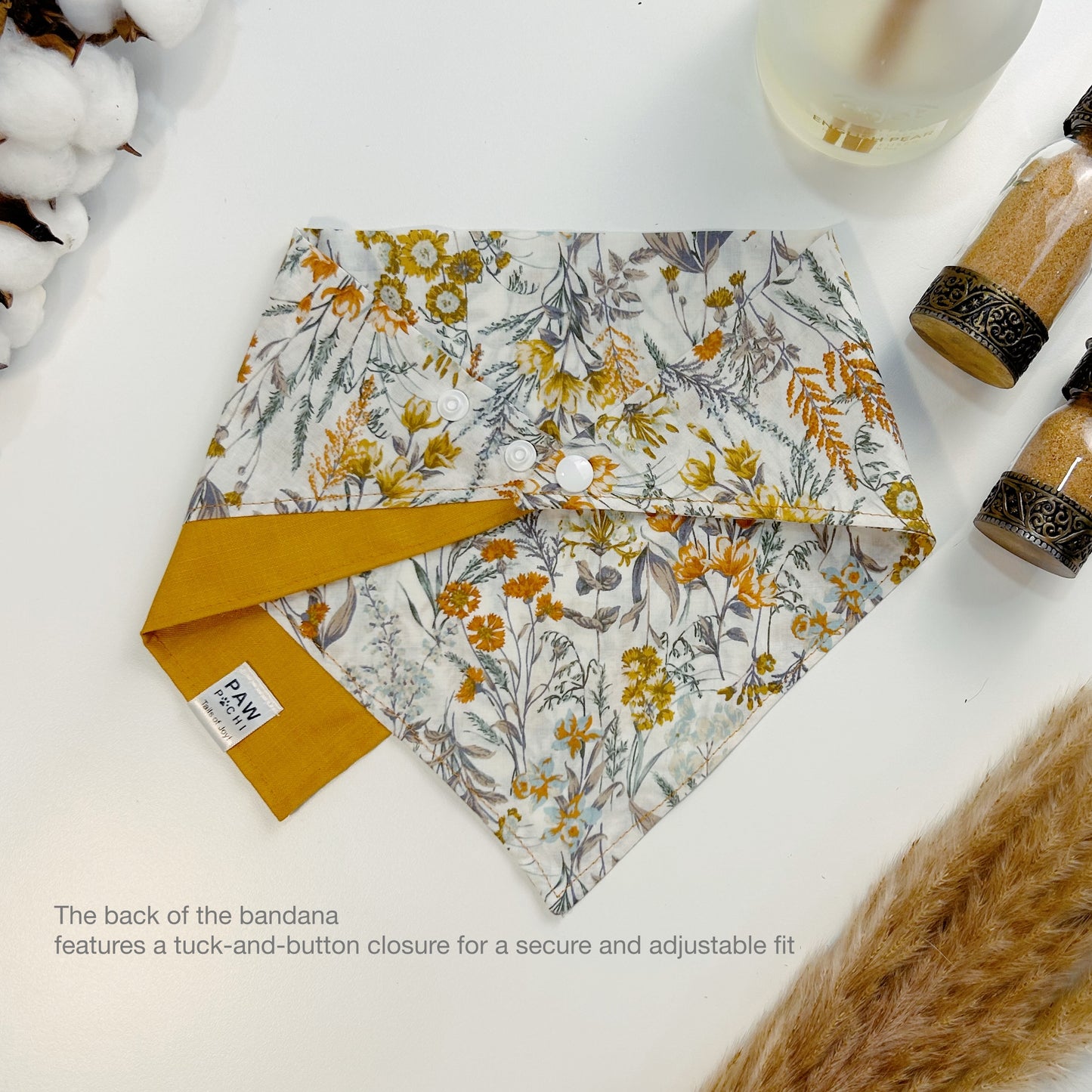 Blooming Sunshine: The Ginger Yellow Floral Bandana