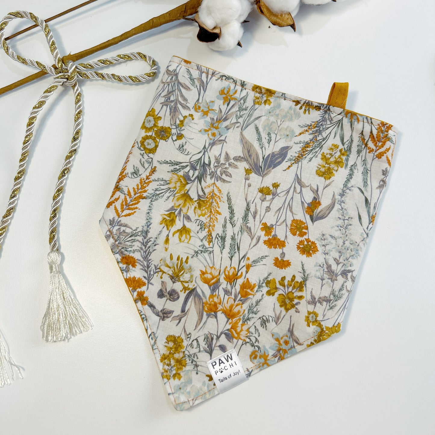 Blooming Sunshine: The Ginger Yellow Floral Bandana