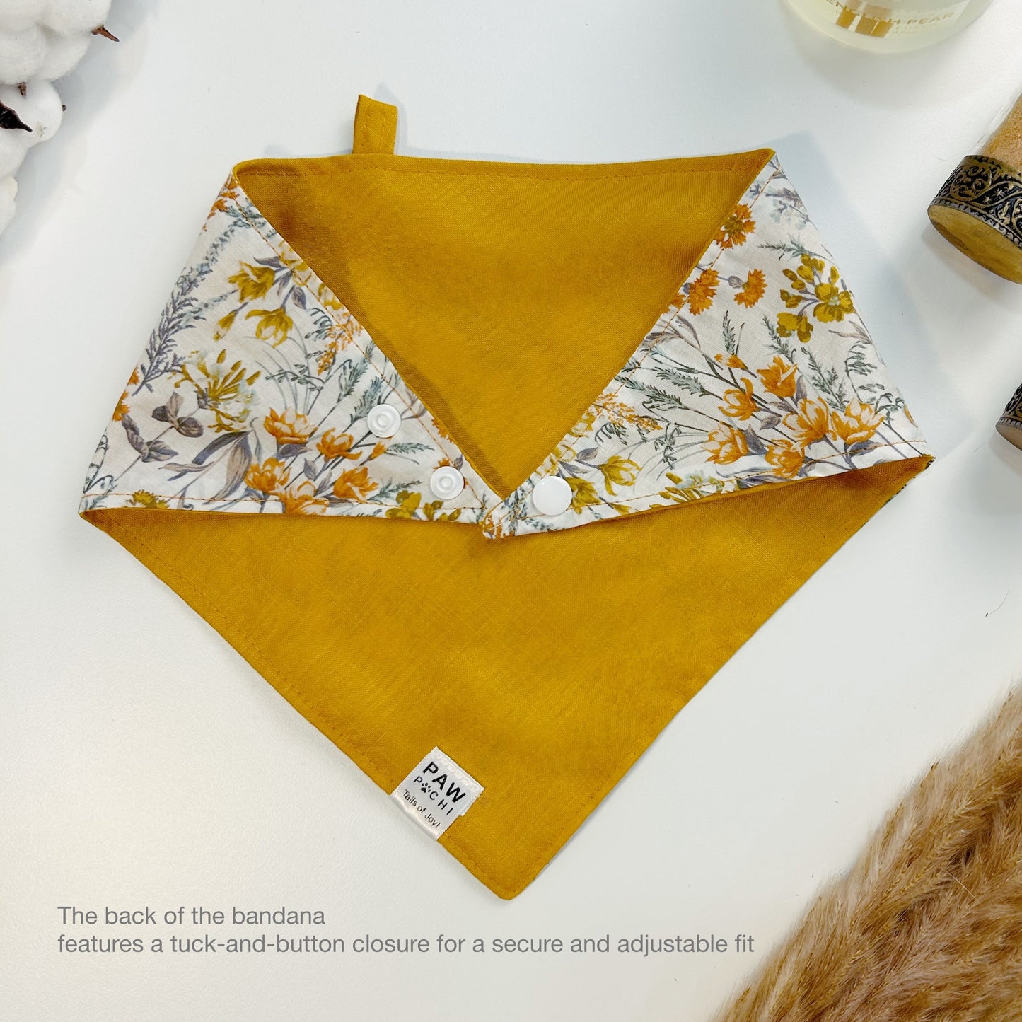 Blooming Sunshine: The Ginger Yellow Floral Bandana
